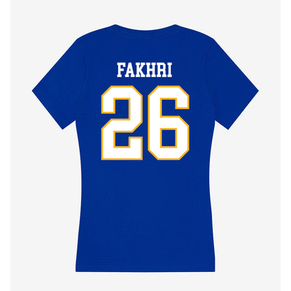 SJSU - NCAA Men's Soccer : Eamon Fakhri - Women's V-Neck T-Shirt-1