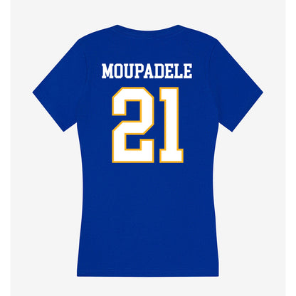 SJSU - NCAA Men's Basketball : Japhet Moupadele - Women's V-Neck T-Shirt-1