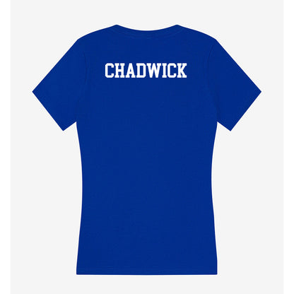 SJSU - NCAA Men's Track & Field : Michael Chadwick - Women's V-Neck T-Shirt-1