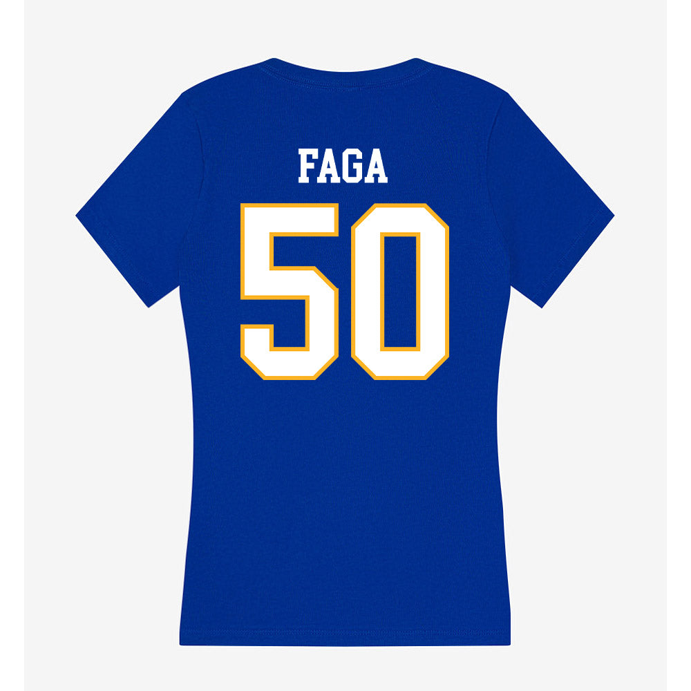 SJSU - NCAA Football : Gafataulagi Faga - Women's V-Neck T-Shirt-1