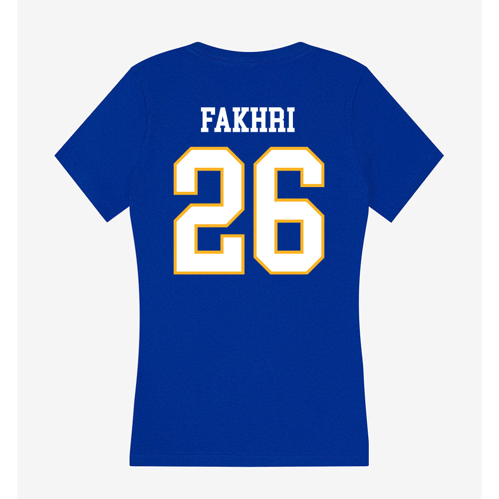 SJSU - NCAA Men's Soccer : Eamon Fakhri - Women's V-Neck T-Shirt-1