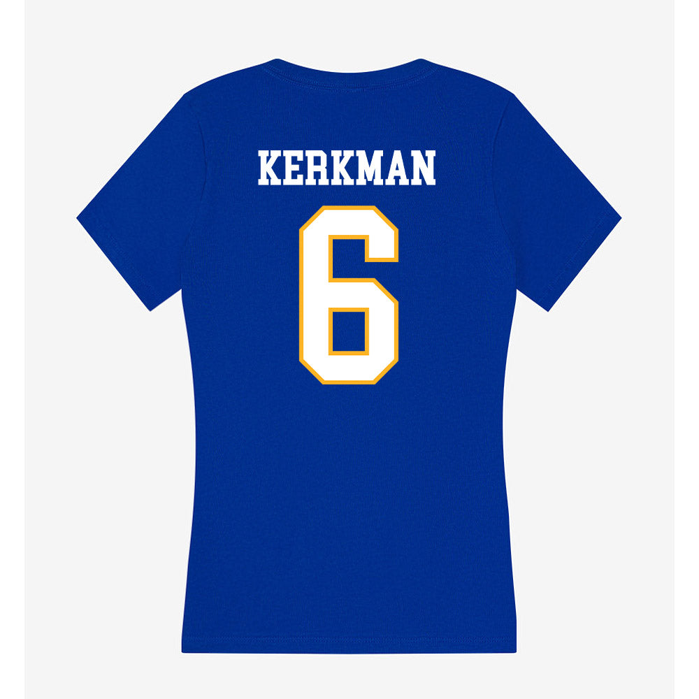 SJSU - NCAA Women's Volleyball : Halle Kerkman - Women's V-Neck T-Shirt-1