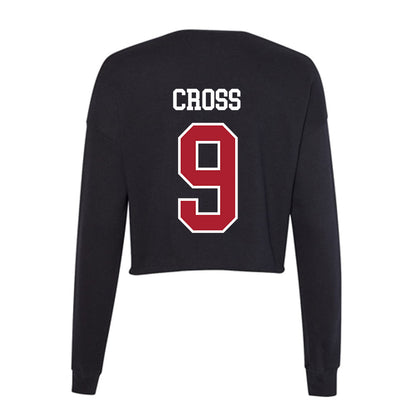 Nicholls State - NCAA Men's Basketball : Zaiden Cross - Women's Cropped Crew Fleece-1