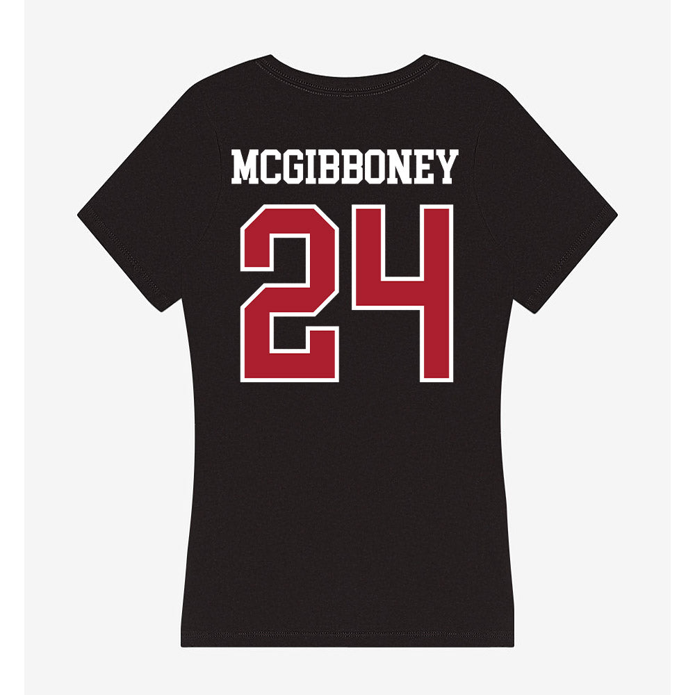 Nicholls State - NCAA Baseball : Luke McGibboney - Women's V-Neck T-Shirt-1