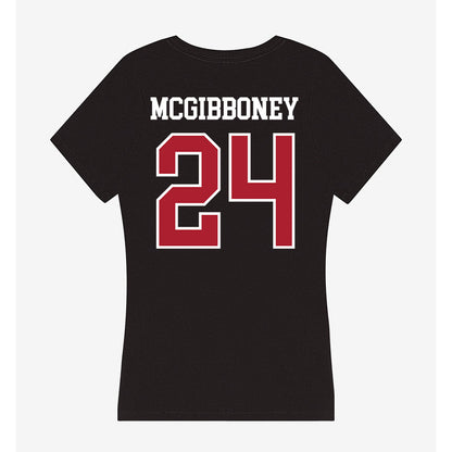Nicholls State - NCAA Baseball : Luke McGibboney - Women's V-Neck T-Shirt-1