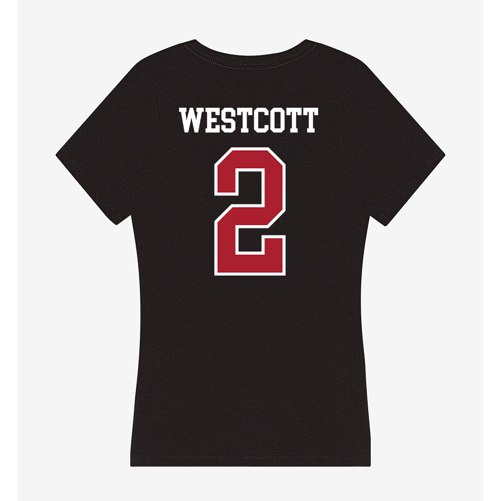 Nicholls State - NCAA Baseball : Christian Westcott - Women's V-Neck T-Shirt-1