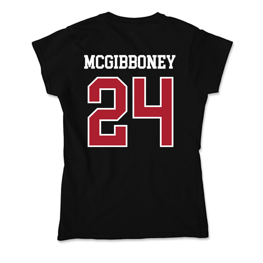Nicholls State - NCAA Baseball : Luke McGibboney - Soft Style Women’s T-Shirt-1