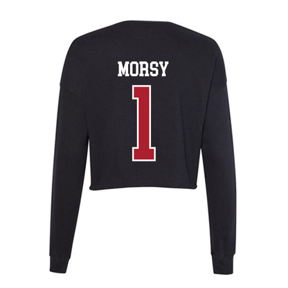Nicholls State - NCAA Men's Tennis : Omar Morsy - Women's Cropped Crew Fleece-1