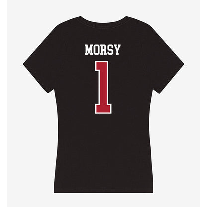 Nicholls State - NCAA Men's Tennis : Omar Morsy - Women's V-Neck T-Shirt-1