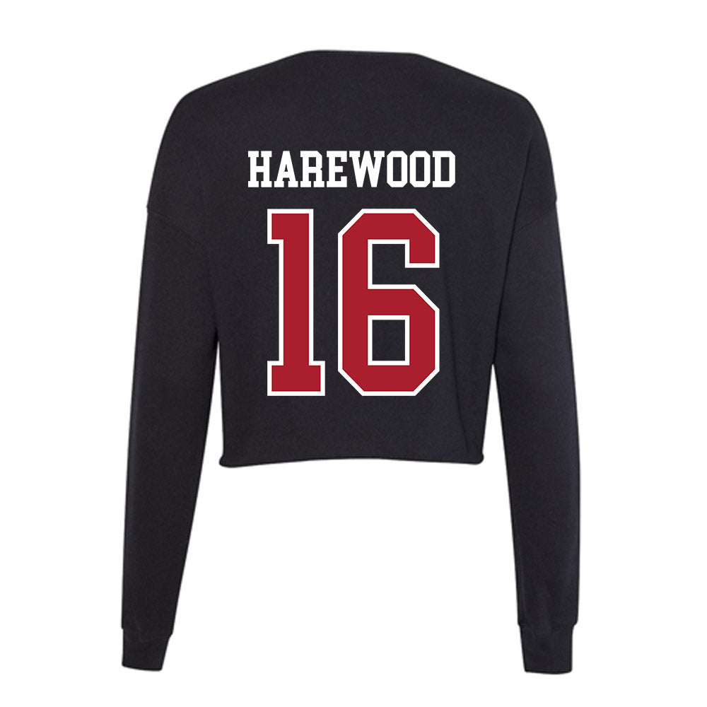 Nicholls State - NCAA Football : Pharrell Harewood - Women's Cropped Crew Fleece-1