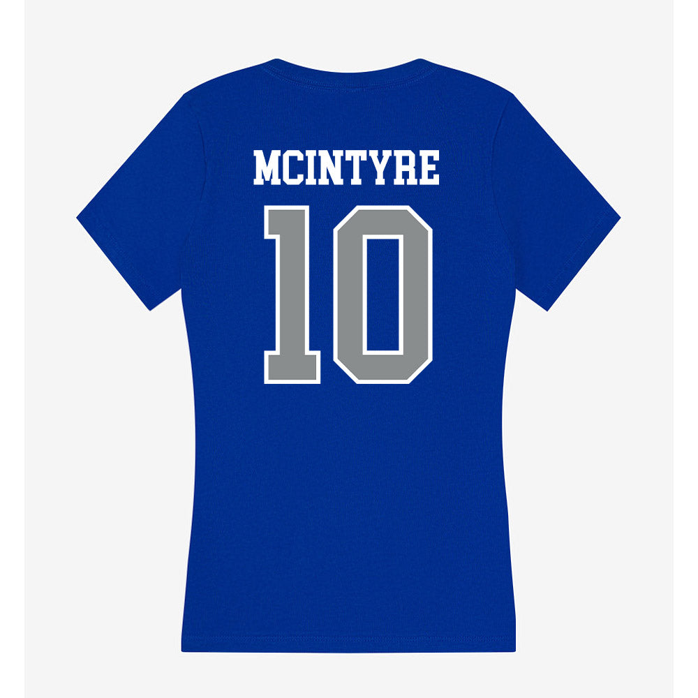 Memphis - NCAA Men's Soccer : Eben McIntyre - Women's V-Neck T-Shirt-1