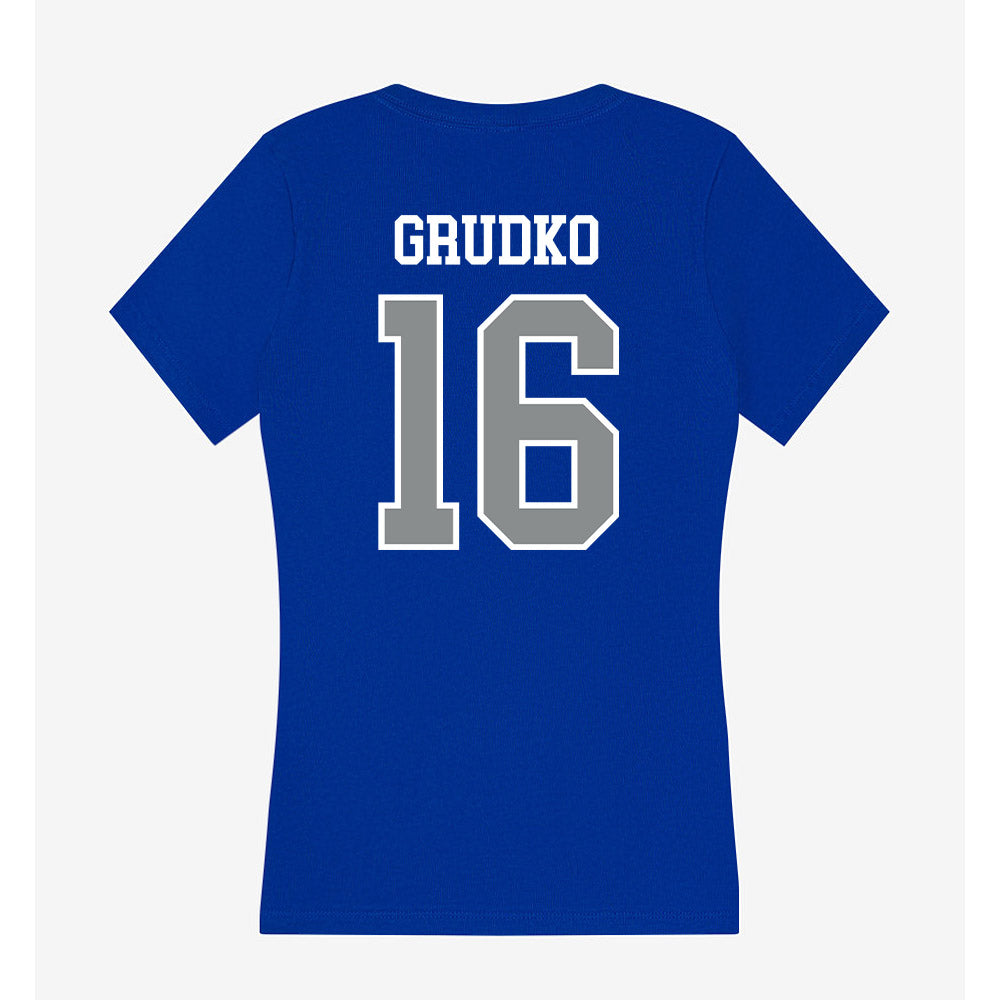 Memphis - NCAA Men's Soccer : Anthony Grudko - Women's V-Neck T-Shirt-1
