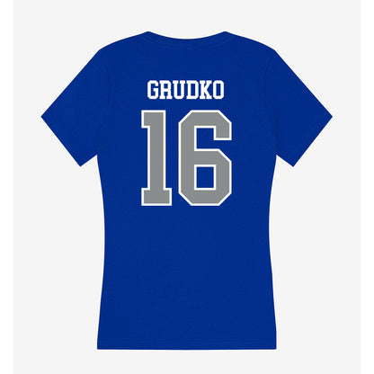 Memphis - NCAA Men's Soccer : Anthony Grudko - Women's V-Neck T-Shirt-1