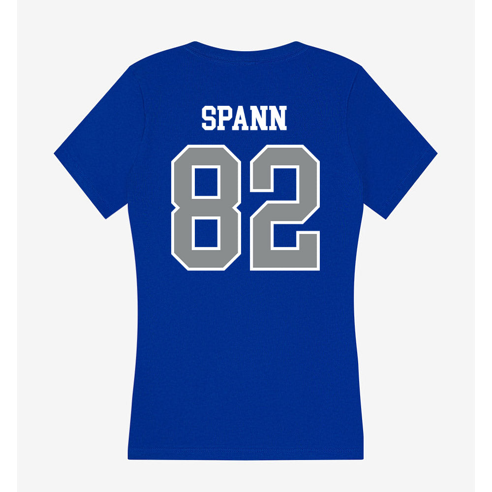 Memphis - NCAA Football : Justice Spann - Women's V-Neck T-Shirt-1