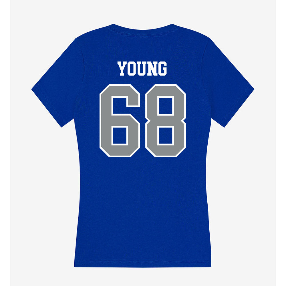 Memphis - NCAA Football : Jonathan Young - Women's V-Neck T-Shirt-1