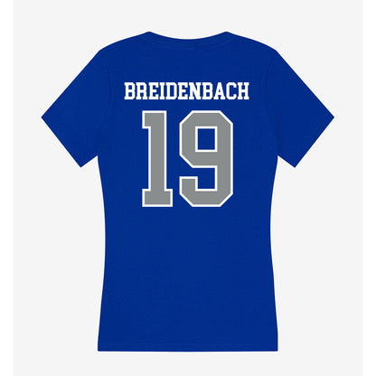 Memphis - NCAA Men's Soccer : Dominic Breidenbach - Women's V-Neck T-Shirt-1