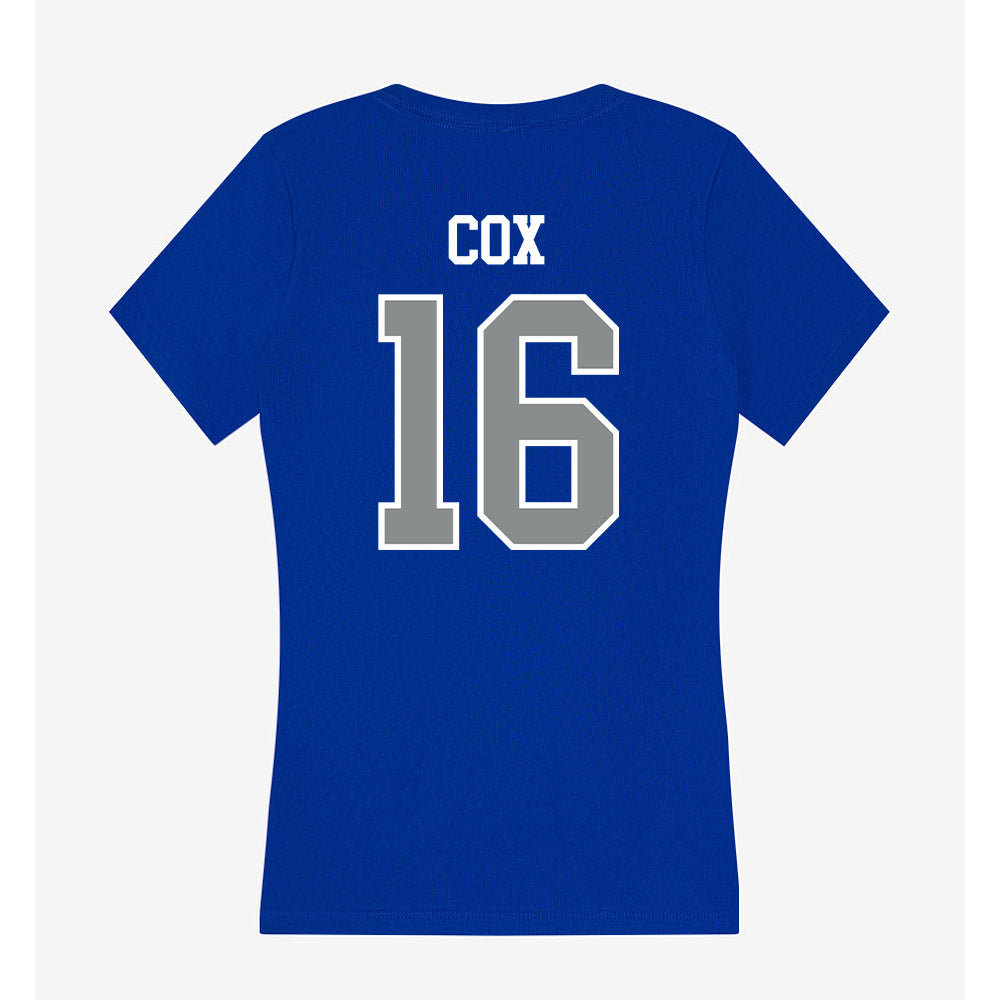 Memphis - NCAA Baseball : Seth Cox - Women's V-Neck T-Shirt-1