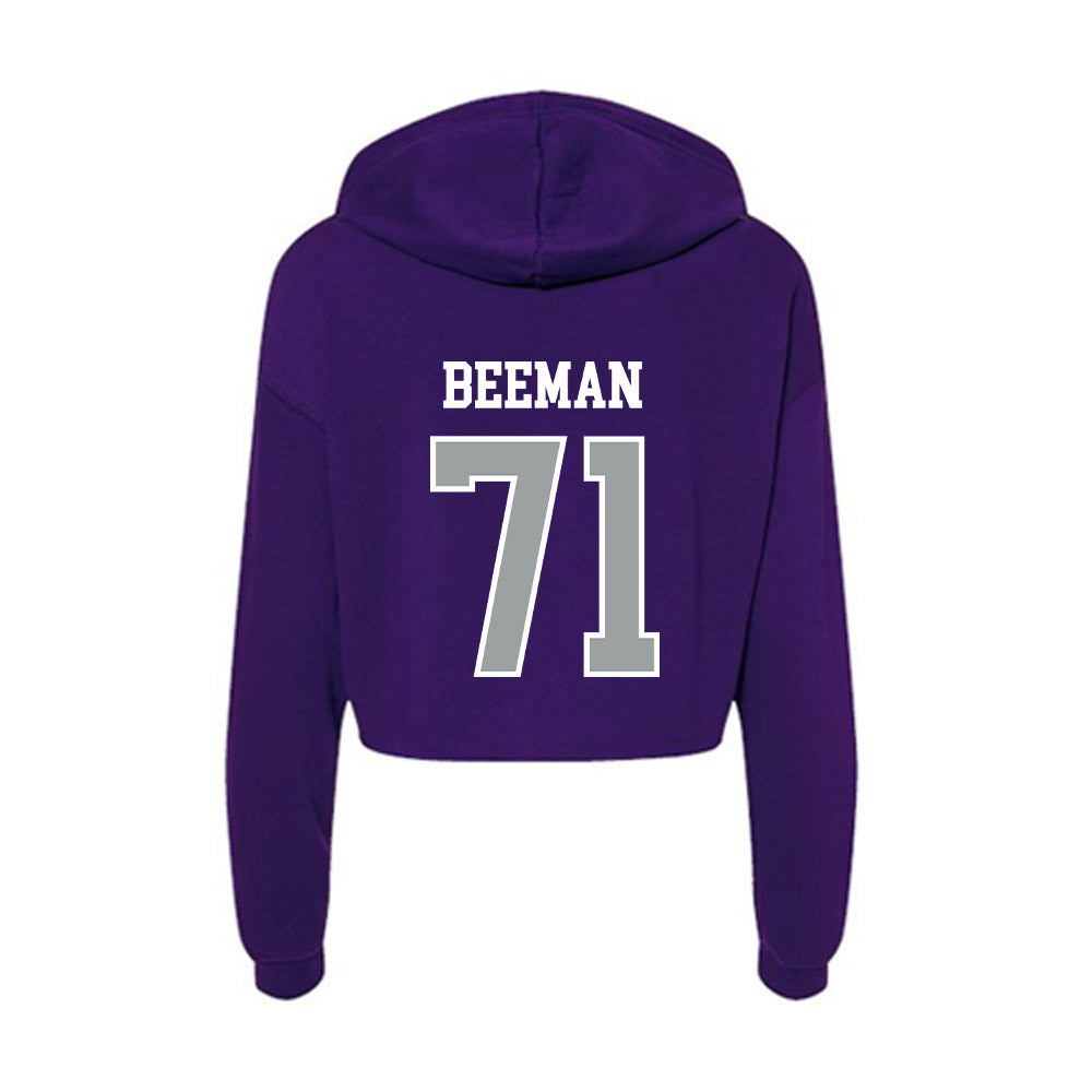 Tarleton State - NCAA Football : Connor Beeman - Women's Crop Fleece Hoodie-1