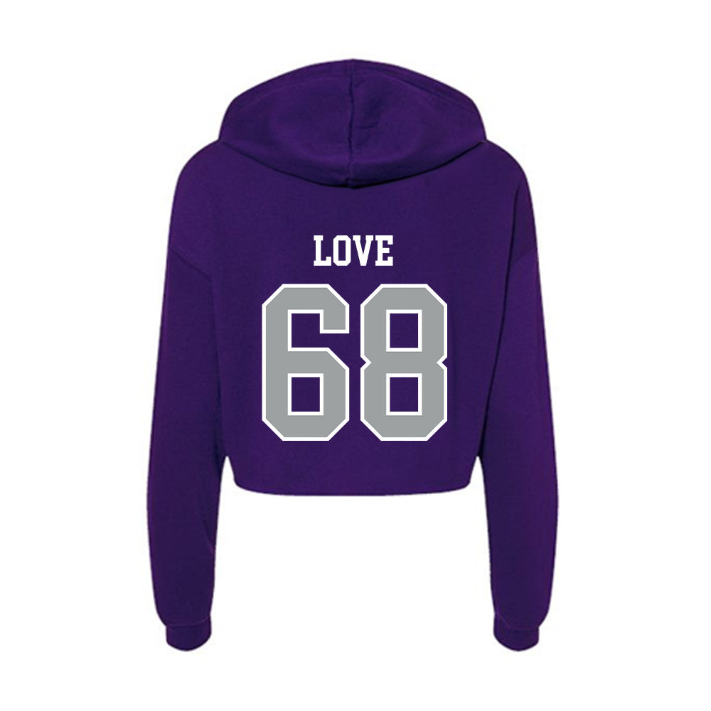 Tarleton State - NCAA Football : Jordan Love - Women's Crop Fleece Hoodie-1