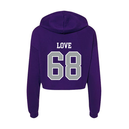 Tarleton State - NCAA Football : Jordan Love - Women's Crop Fleece Hoodie-1