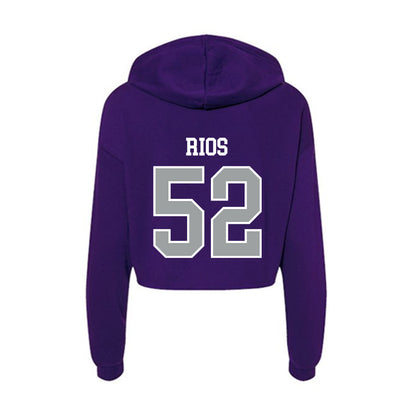 Tarleton State - NCAA Football : Robert Rios - Women's Crop Fleece Hoodie-1