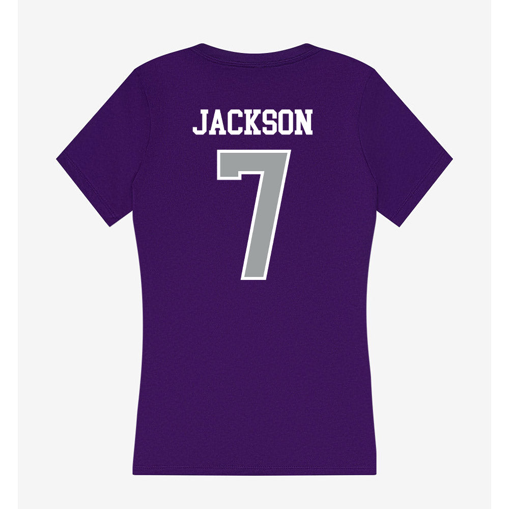 Tarleton State - NCAA Football : Jaylen Jackson - Women's V-Neck T-Shirt-1