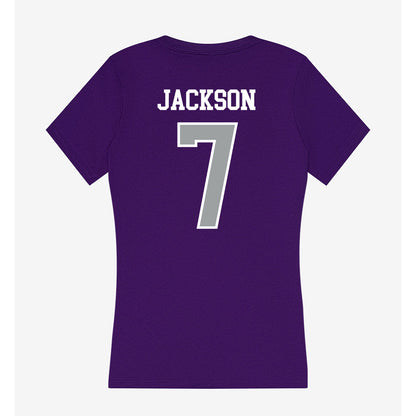 Tarleton State - NCAA Football : Jaylen Jackson - Women's V-Neck T-Shirt-1