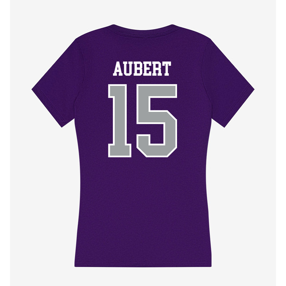 Tarleton State - NCAA Football : Jadan Aubert - Women's V-Neck T-Shirt-1