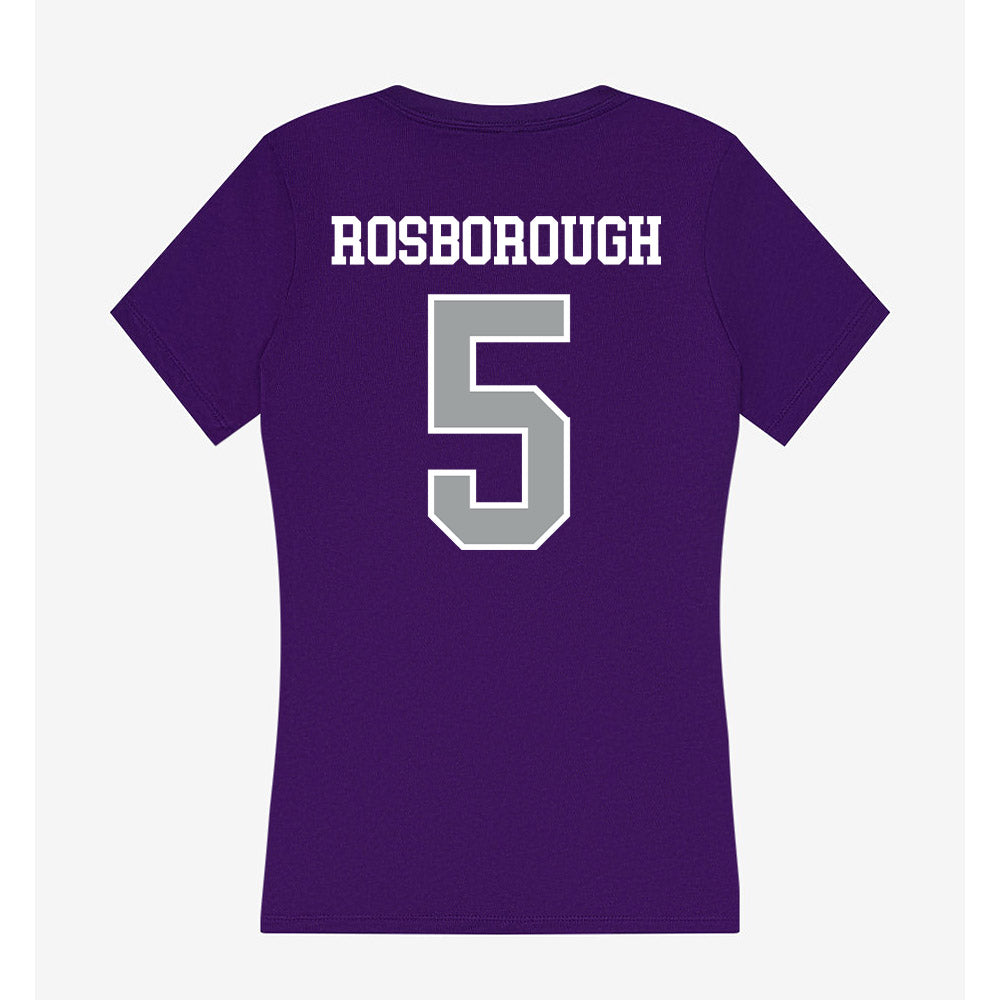 Tarleton State - NCAA Women's Basketball : Arieona Rosborough - Women's V-Neck T-Shirt-1