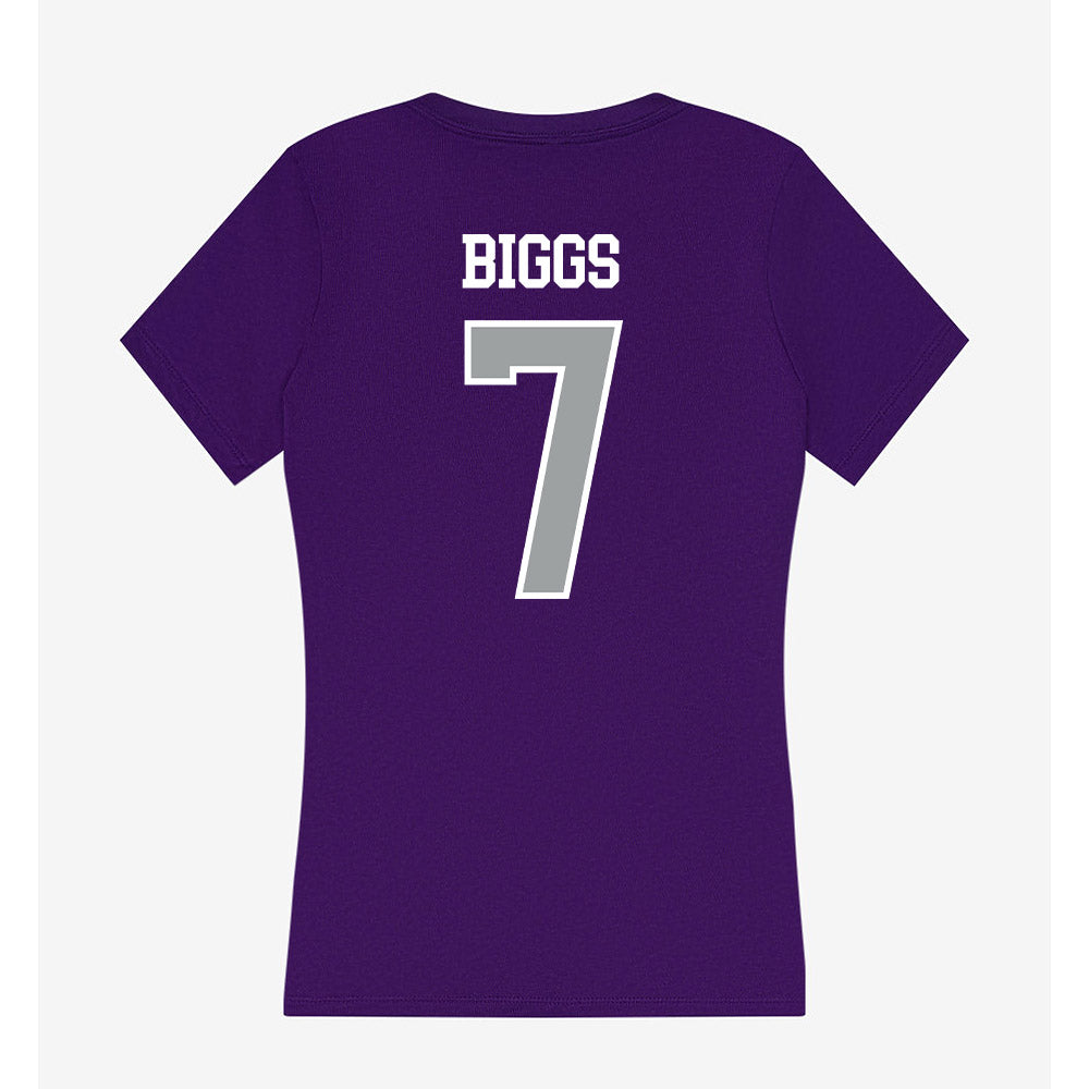 Tarleton State - NCAA Women's Volleyball : Taylynn Biggs - Women's V-Neck T-Shirt-1