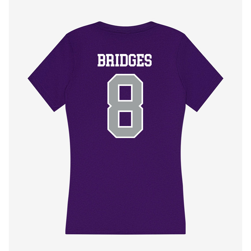 Tarleton State - NCAA Football : Braelon Bridges - Women's V-Neck T-Shirt-1