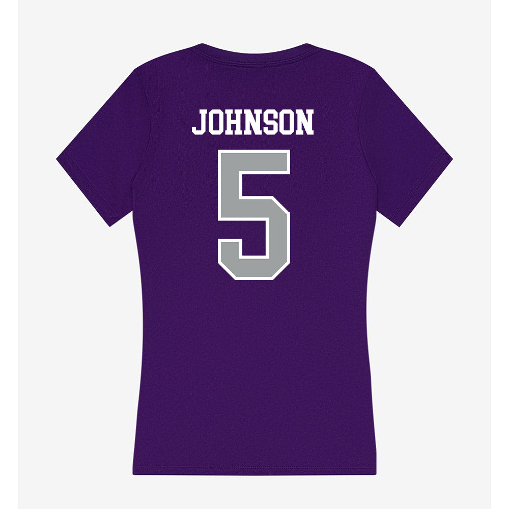 Tarleton State - NCAA Football : Keylan Johnson - Women's V-Neck T-Shirt-1