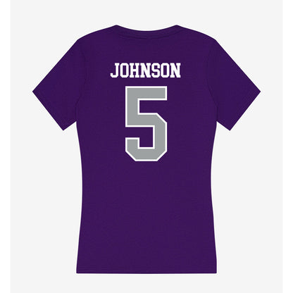 Tarleton State - NCAA Football : Keylan Johnson - Women's V-Neck T-Shirt-1