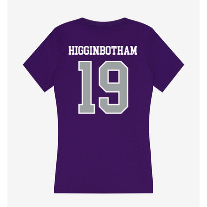 Tarleton State - NCAA Softball : Alyson Higginbotham - Women's V-Neck T-Shirt-1