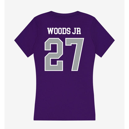 Tarleton State - NCAA Football : Stephen Woods Jr - Women's V-Neck T-Shirt-1