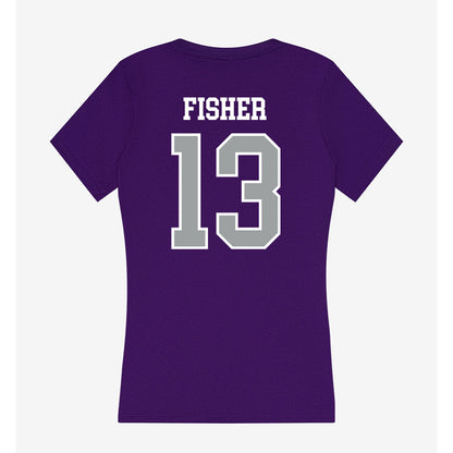 Tarleton State - NCAA Football : Marsean Fisher - Women's V-Neck T-Shirt-1