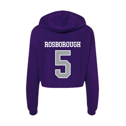 Tarleton State - NCAA Women's Basketball : Arieona Rosborough - Women's Crop Fleece Hoodie-1