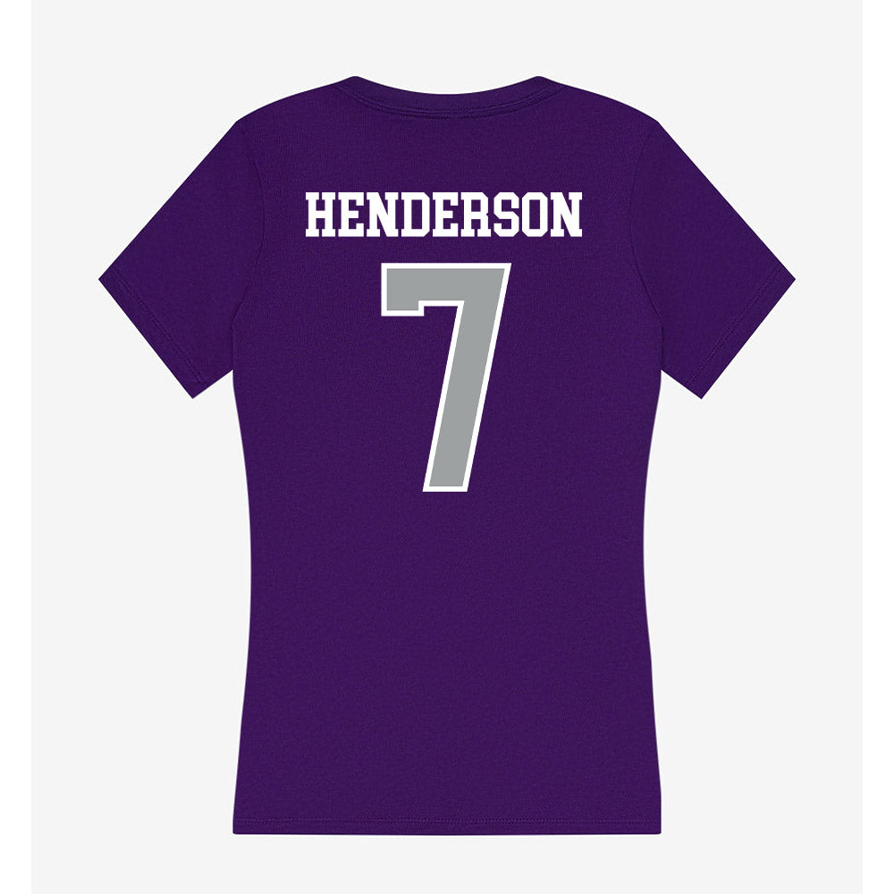 Tarleton State - NCAA Football : Mikey Henderson - Women's V-Neck T-Shirt-1
