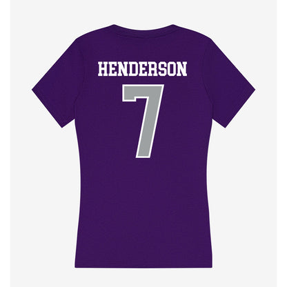 Tarleton State - NCAA Football : Mikey Henderson - Women's V-Neck T-Shirt-1