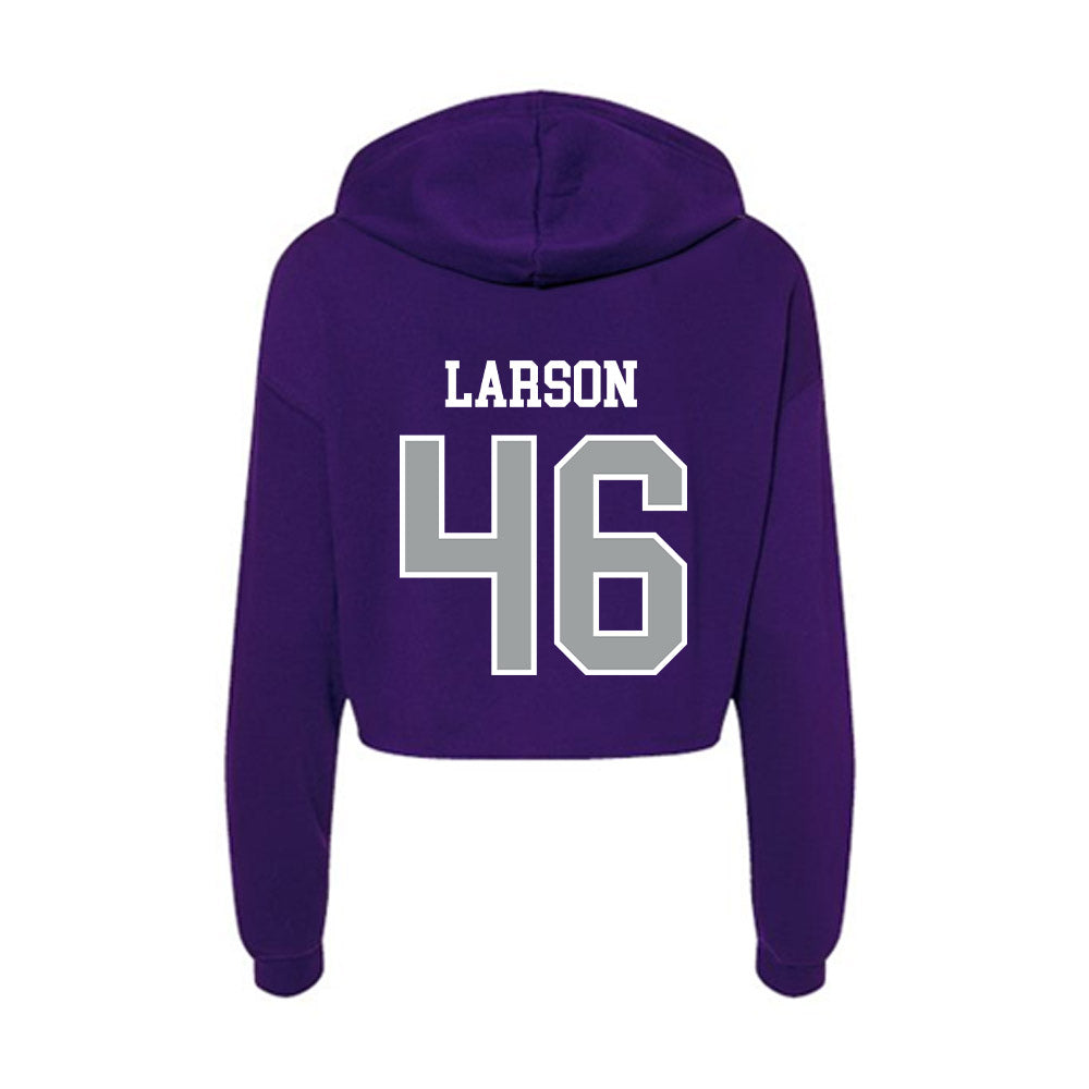 Tarleton State - NCAA Football : Brad Larson - Women's Crop Fleece Hoodie-1
