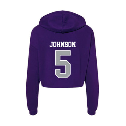 Tarleton State - NCAA Football : Keylan Johnson - Women's Crop Fleece Hoodie-1