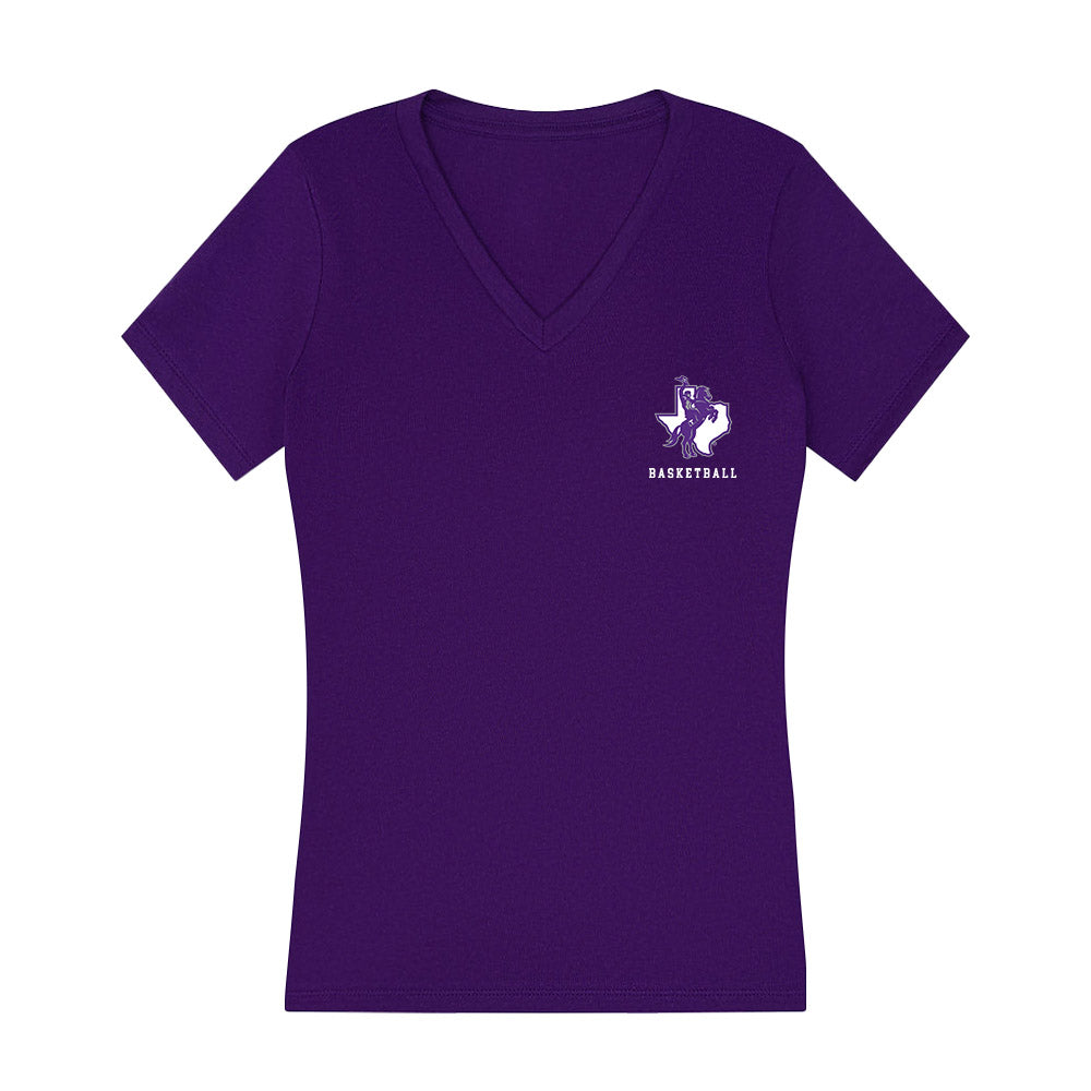 Tarleton State - NCAA Men's Basketball : Aj Dent - Women's V-Neck T-Shirt-0