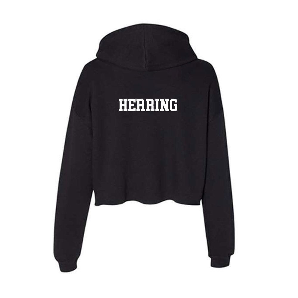 UNC Wilmington - NCAA Men's Track & Field : Reid Herring - Women's Crop Fleece Hoodie-1