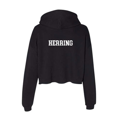 UNC Wilmington - NCAA Men's Track & Field : Reid Herring - Women's Crop Fleece Hoodie-1