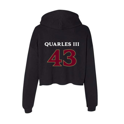 Elon - NCAA Football : Douglas Quarles III - Women's Crop Fleece Hoodie-1