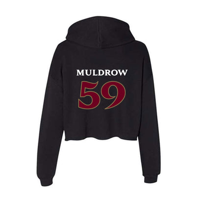 Elon - NCAA Football : Michael Muldrow - Women's Crop Fleece Hoodie-1