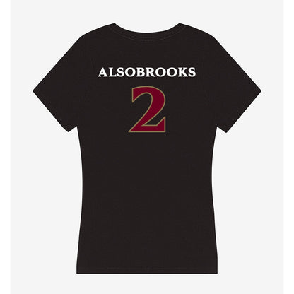 Elon - NCAA Football : Senquavious Alsobrooks - Women's V-Neck T-Shirt-1
