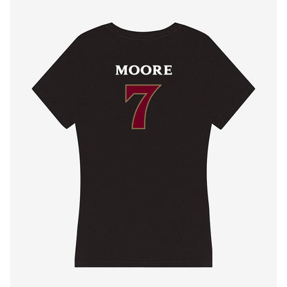 Elon - NCAA Football : Cazeem Moore - Women's V-Neck T-Shirt-1