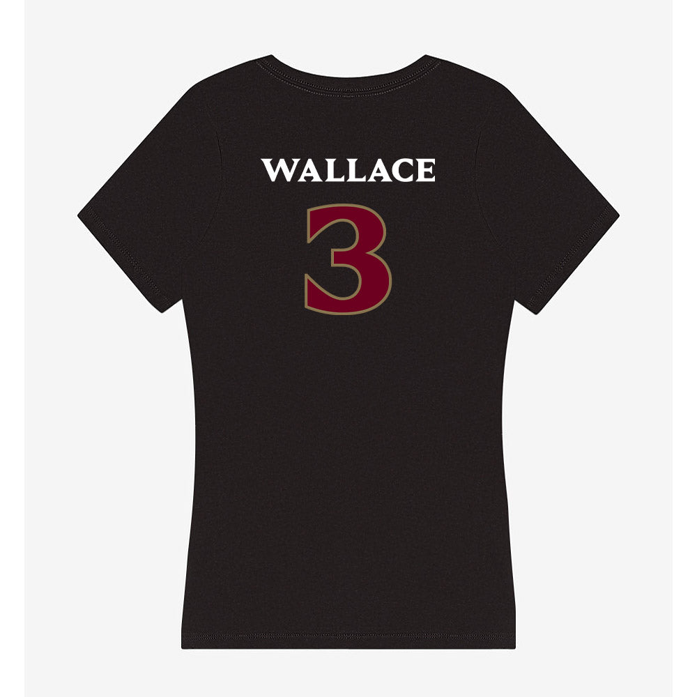 Elon - NCAA Women's Volleyball : Dani Wallace - Women's V-Neck T-Shirt-1