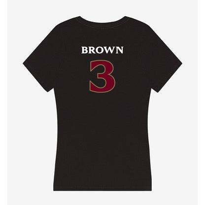 Elon - NCAA Football : Kahmari Brown - Women's V-Neck T-Shirt-1
